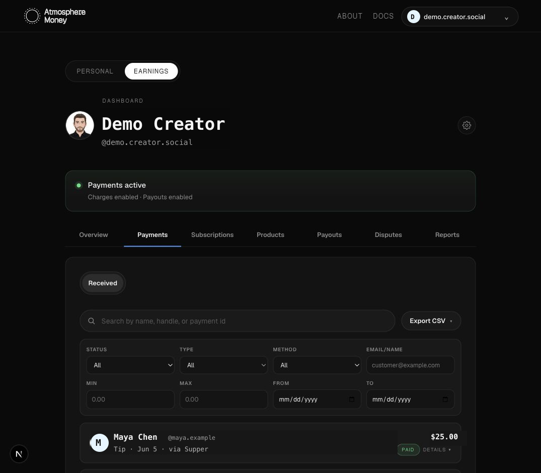 Payments ledger